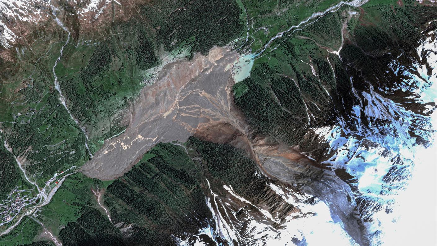 immagine satellitare frana di Blatten