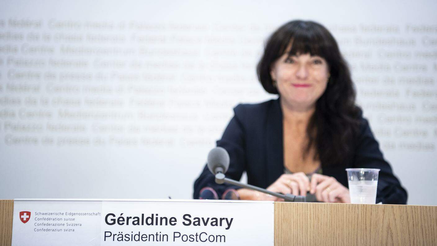 La presidente della PostCom Géraldine Savary