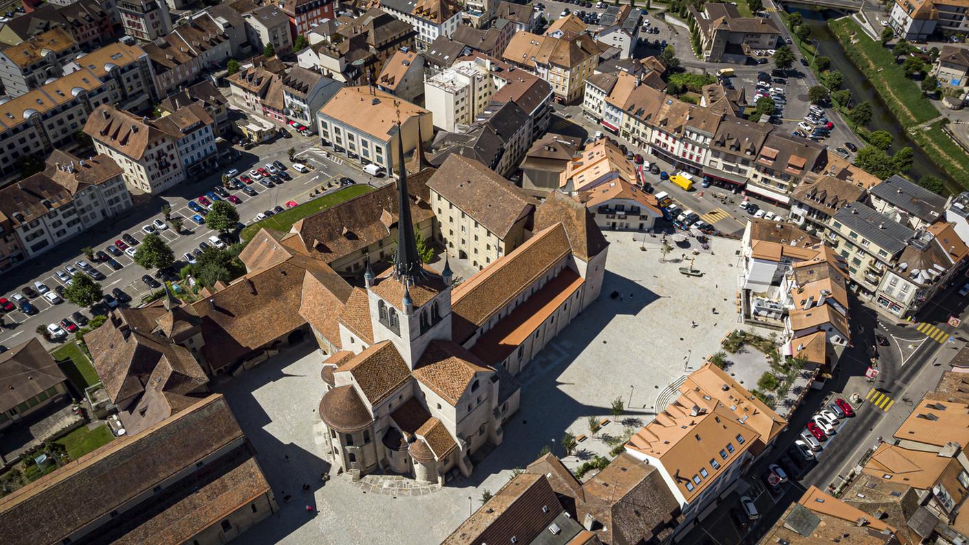 L'Abbazia di Payerne vista dall'alto