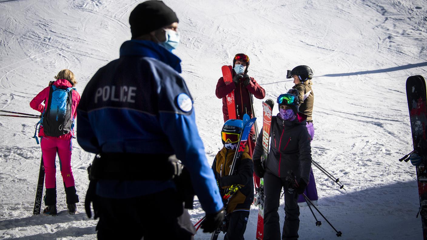 Un'immagine scattata pochi giorni fa a Verbier