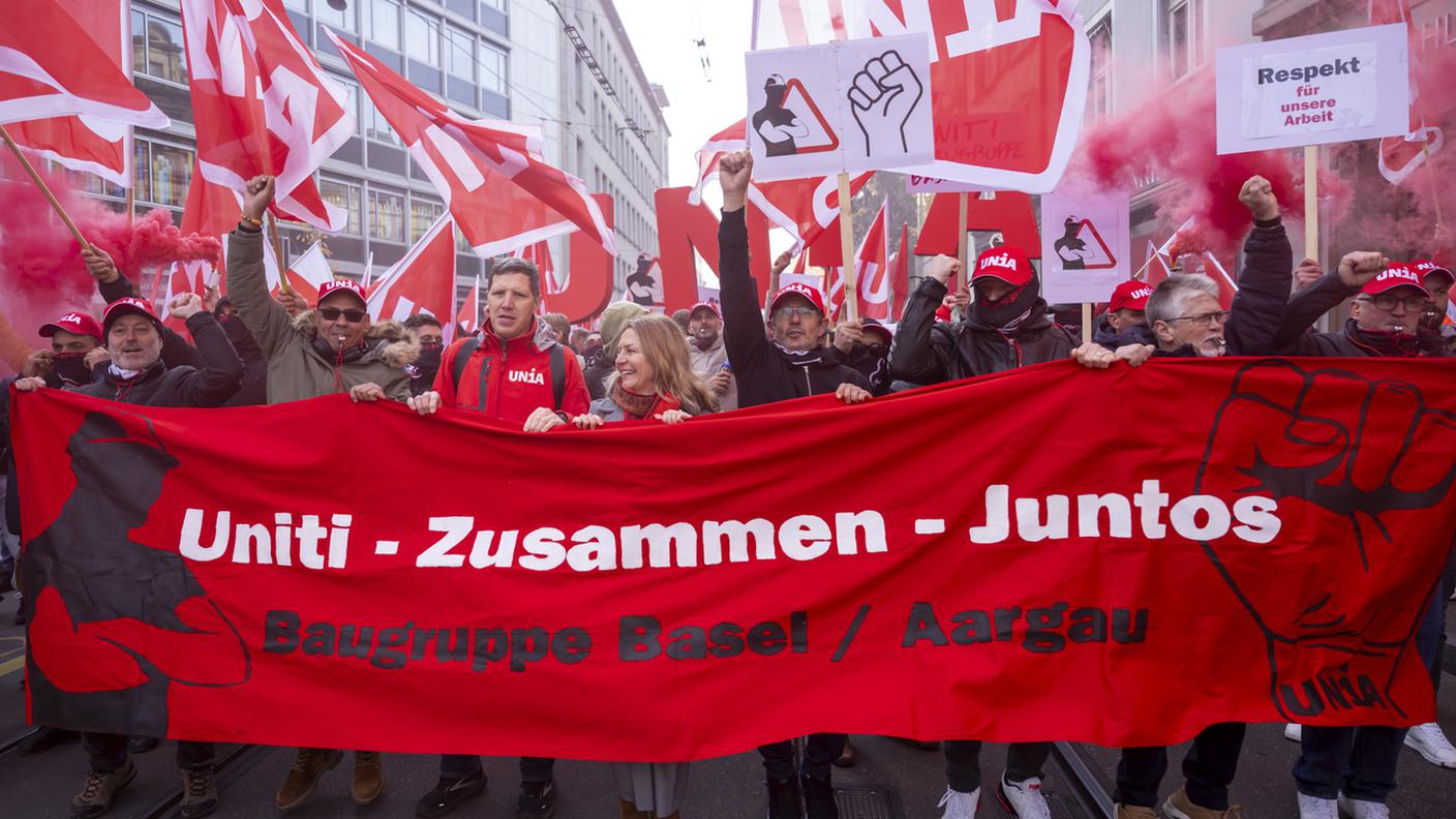 Un migliaio i dimostranti