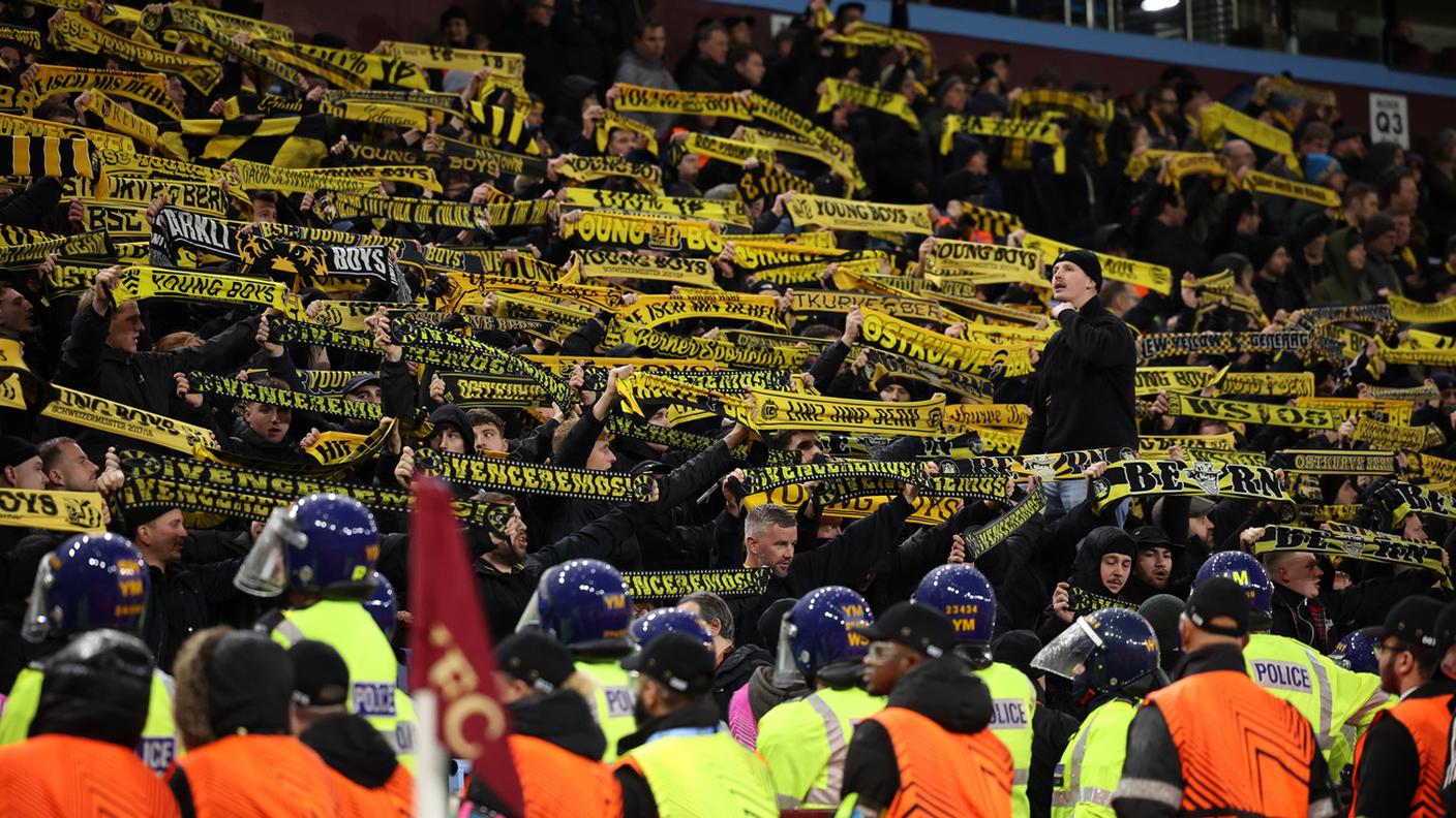 I tifosi gialloneri presenti a Birmingham giovedì