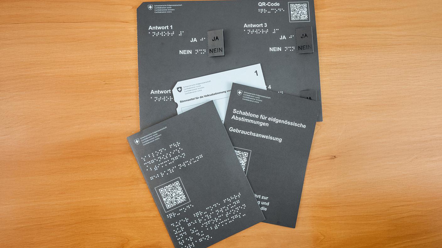 Il materiale di voto per ipovedenti e ciechi