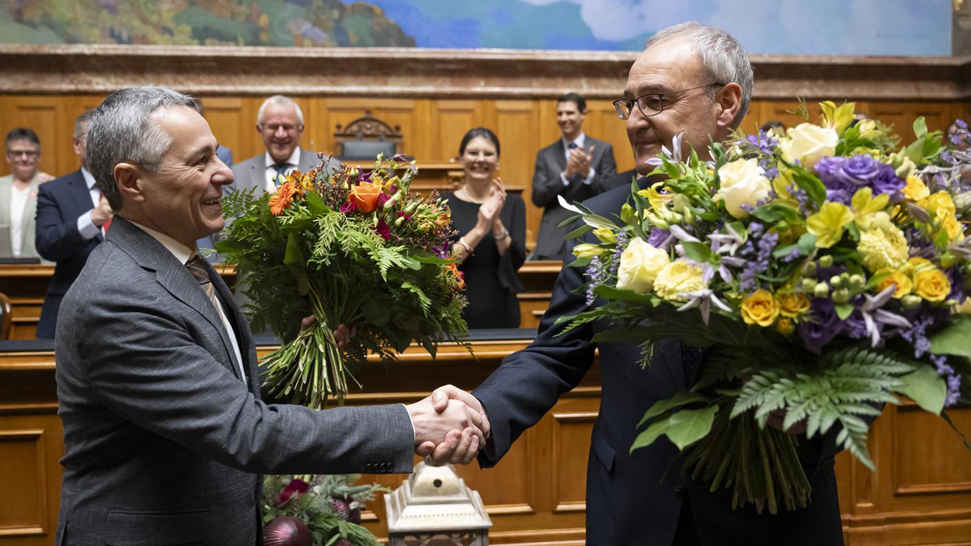 Ignazio Cassis (a sinistra) e Guy Parmelin