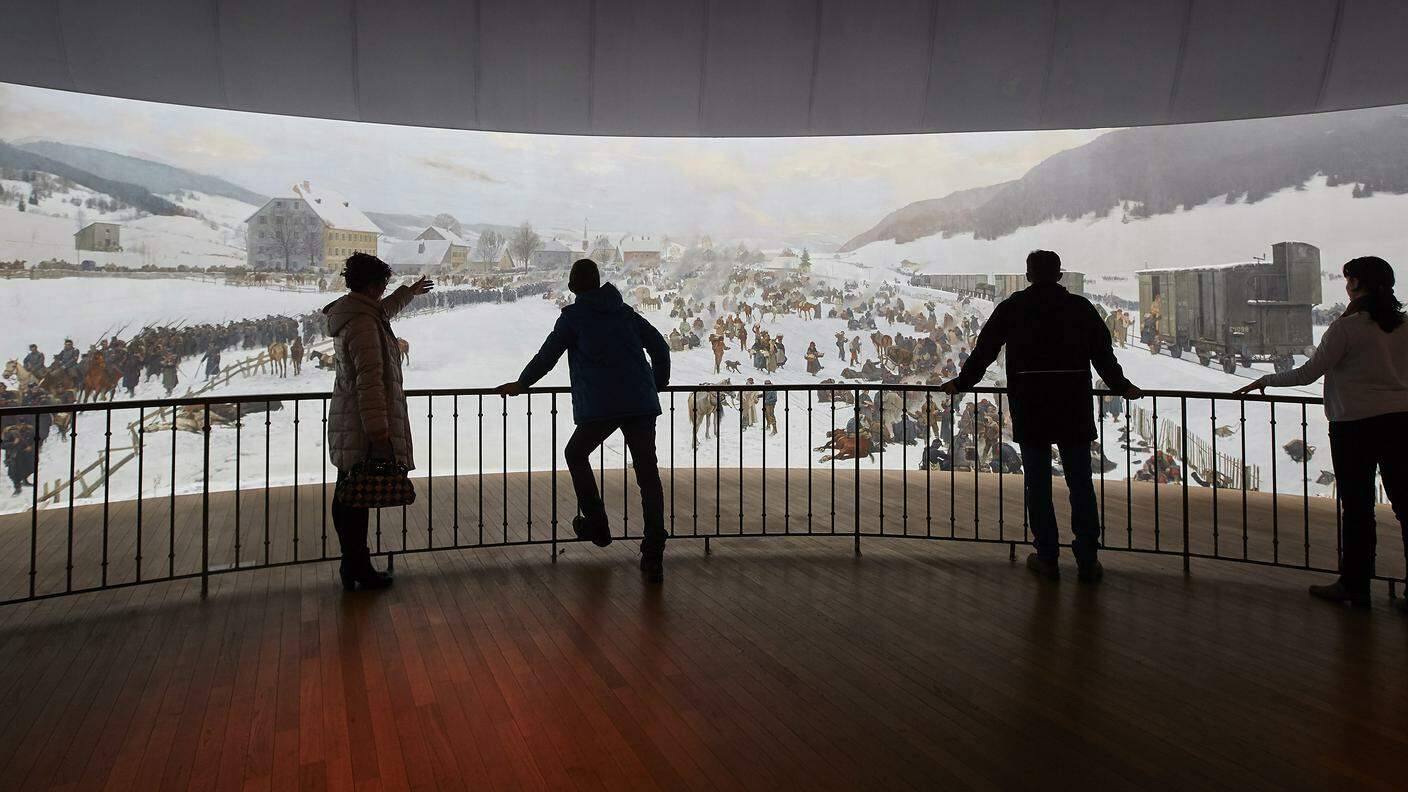 La monumentale immagine panoramica al Museo Bourbaki Panorama di Lucerna