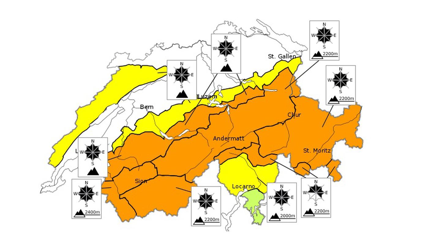 La cartina aggiornata dell'SLF