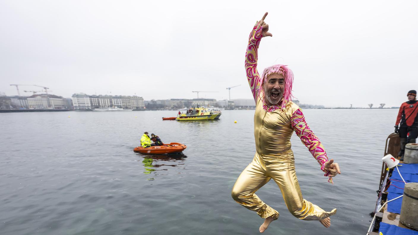Un tuffo nel Lemano (a quasi 9 gradi centigradi)