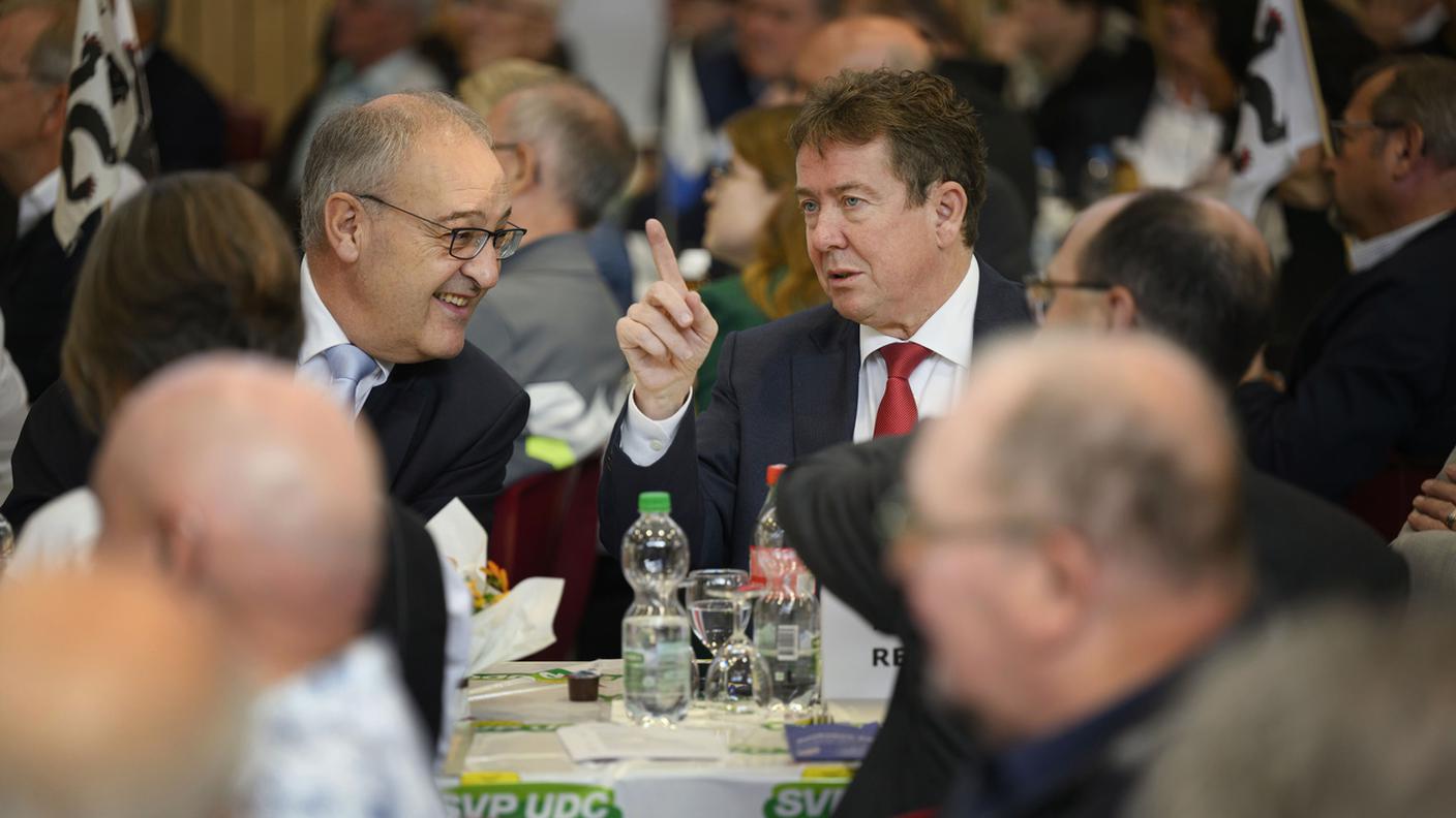 I due attuali consiglieri federali UDC, il presidente della Confederazione Guy Parmelin e Albert Rösti