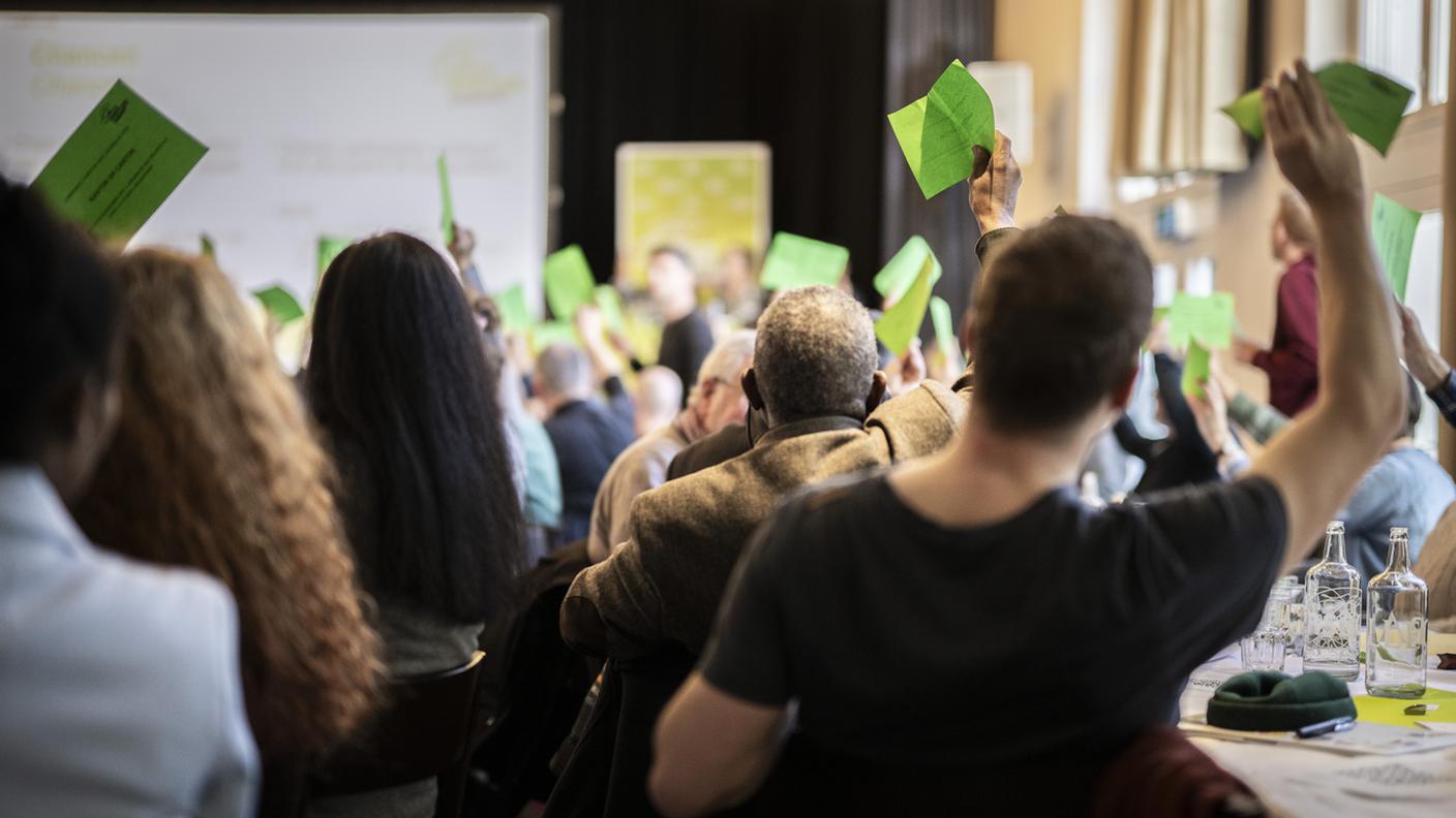 Votazione all'Assemblea dei delegati dei Verdi Svizzeri, sabato 31 gennaio 2026, Coira