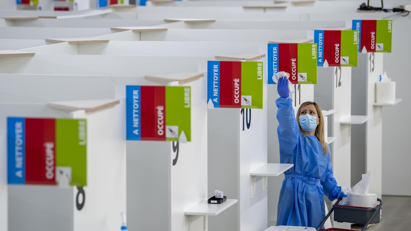 Un centro di vaccinazione ginevrino