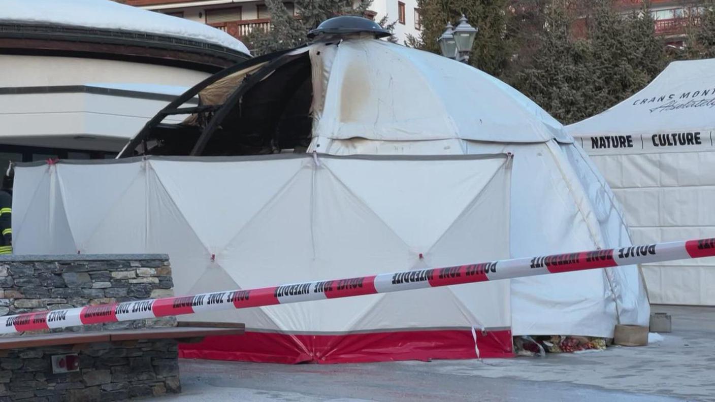 Un incendio al memoriale per le vittime di Crans-Montana
