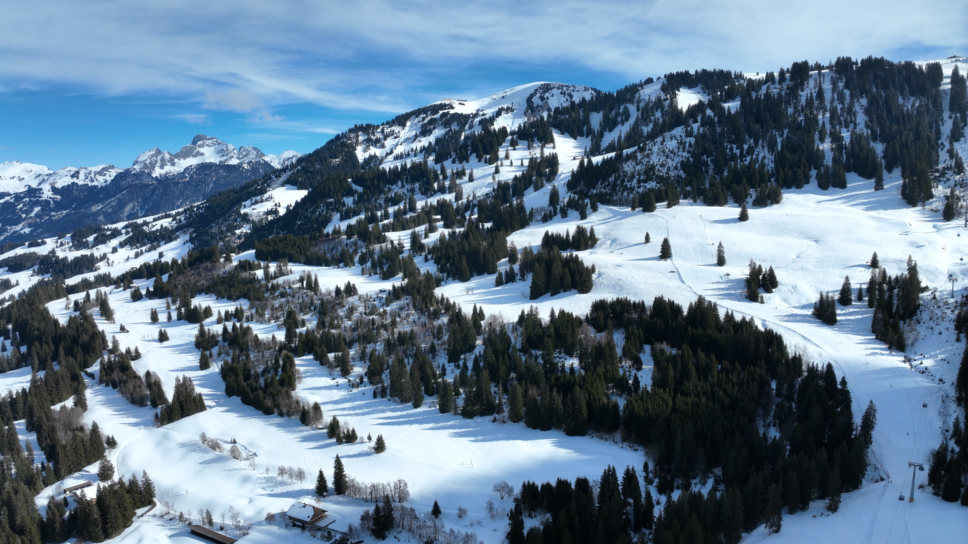 Una veduta del comprensorio sciistico di Saanersloch