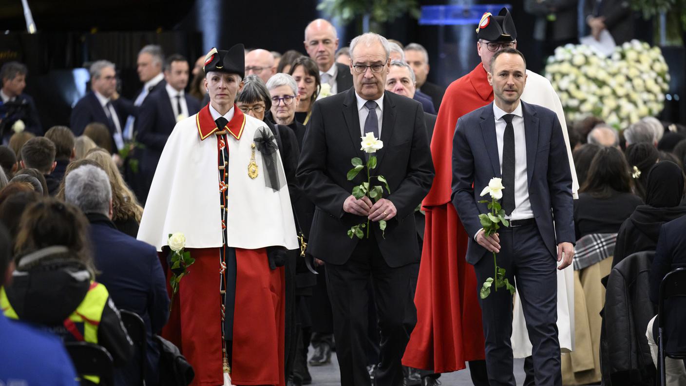 Il presidente della Confederazione Guy Parmelin in occasione della giornata di lutto nazionale