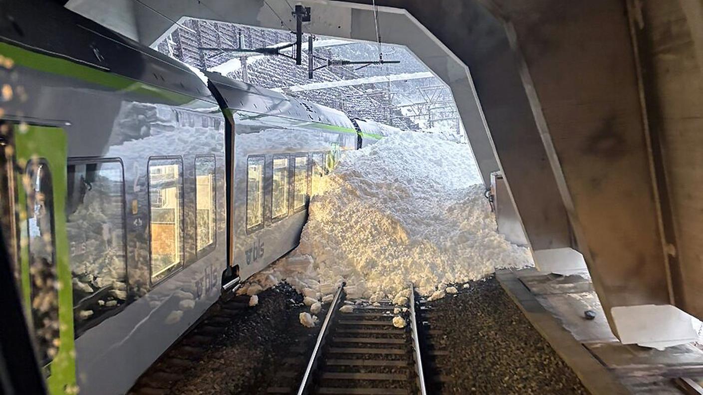 Un'immagine scattata lunedì a Goppenstein