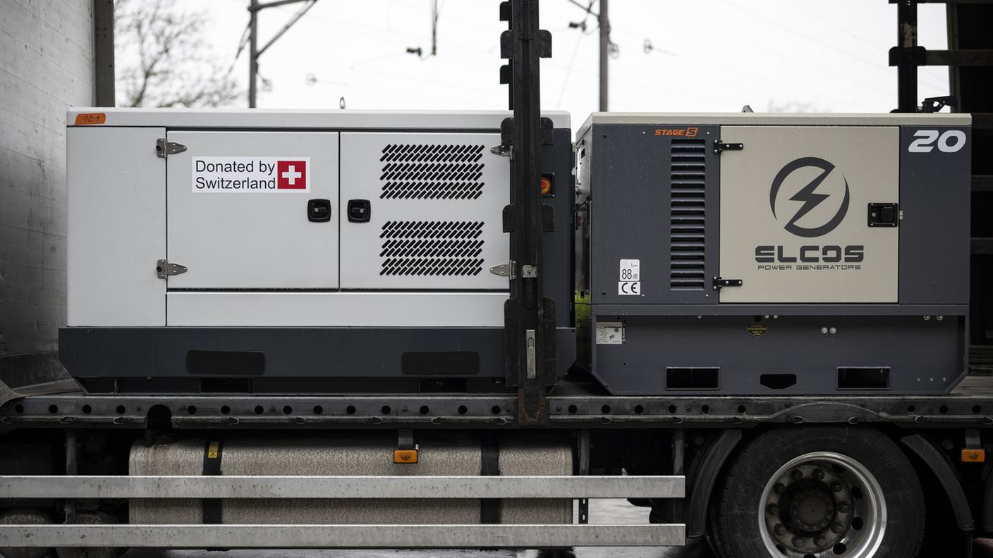 Il carico in partenza per l'Ucraina