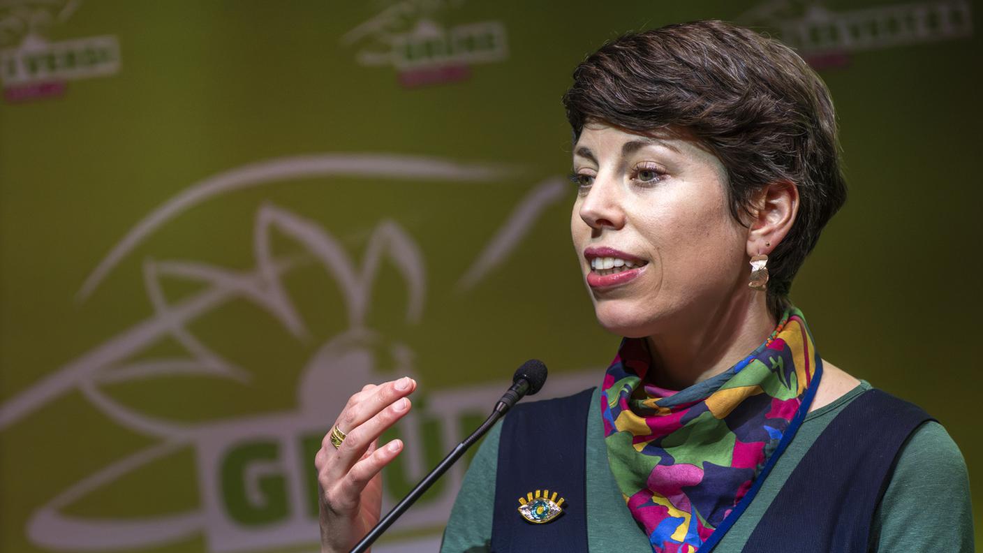 Lisa Mazzone all'assemblea dei Verdi a Liestal (BL)