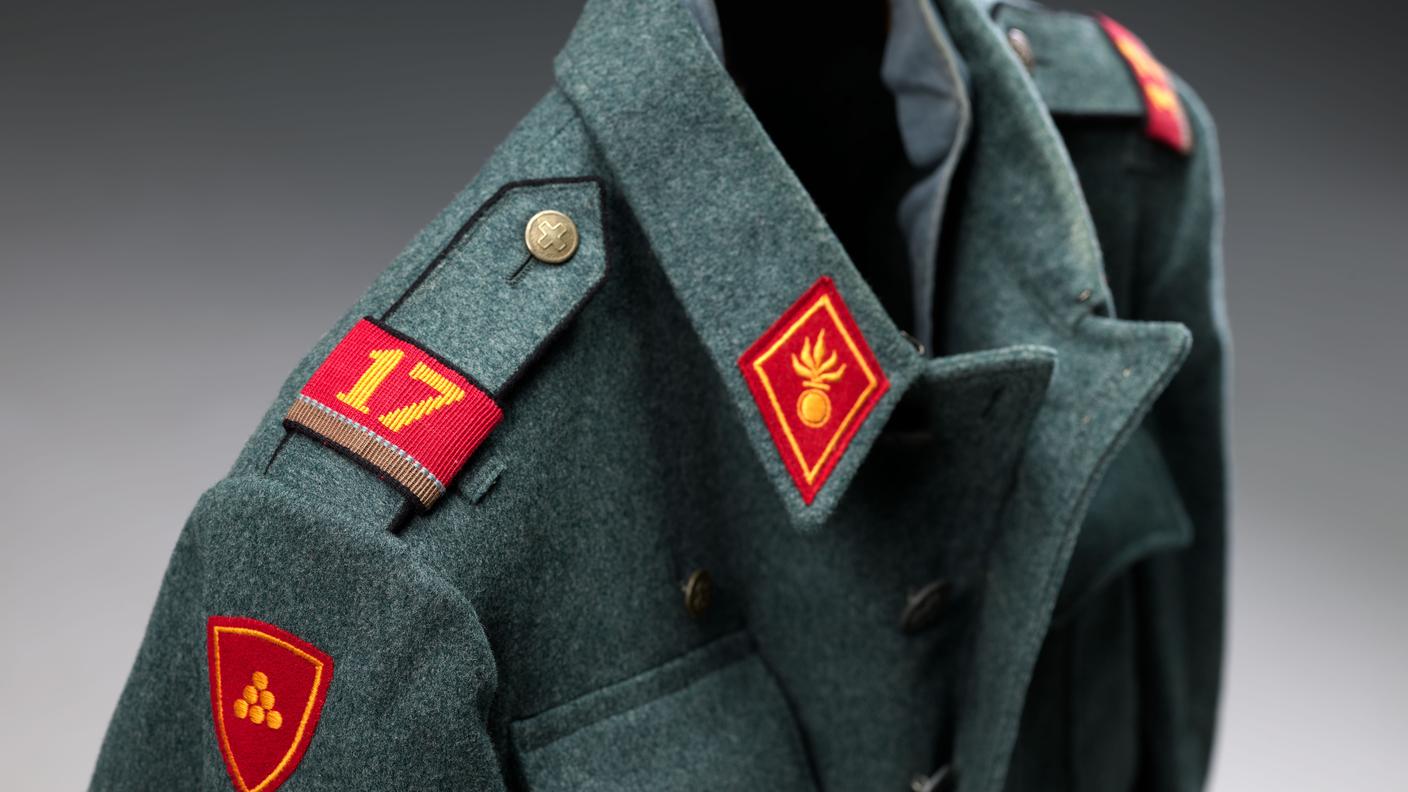 La divisa del soldato svizzero: la mostra espone parte dell'equipaggiamento del cannoniere Willy Keller, ordinanza 1914–1949