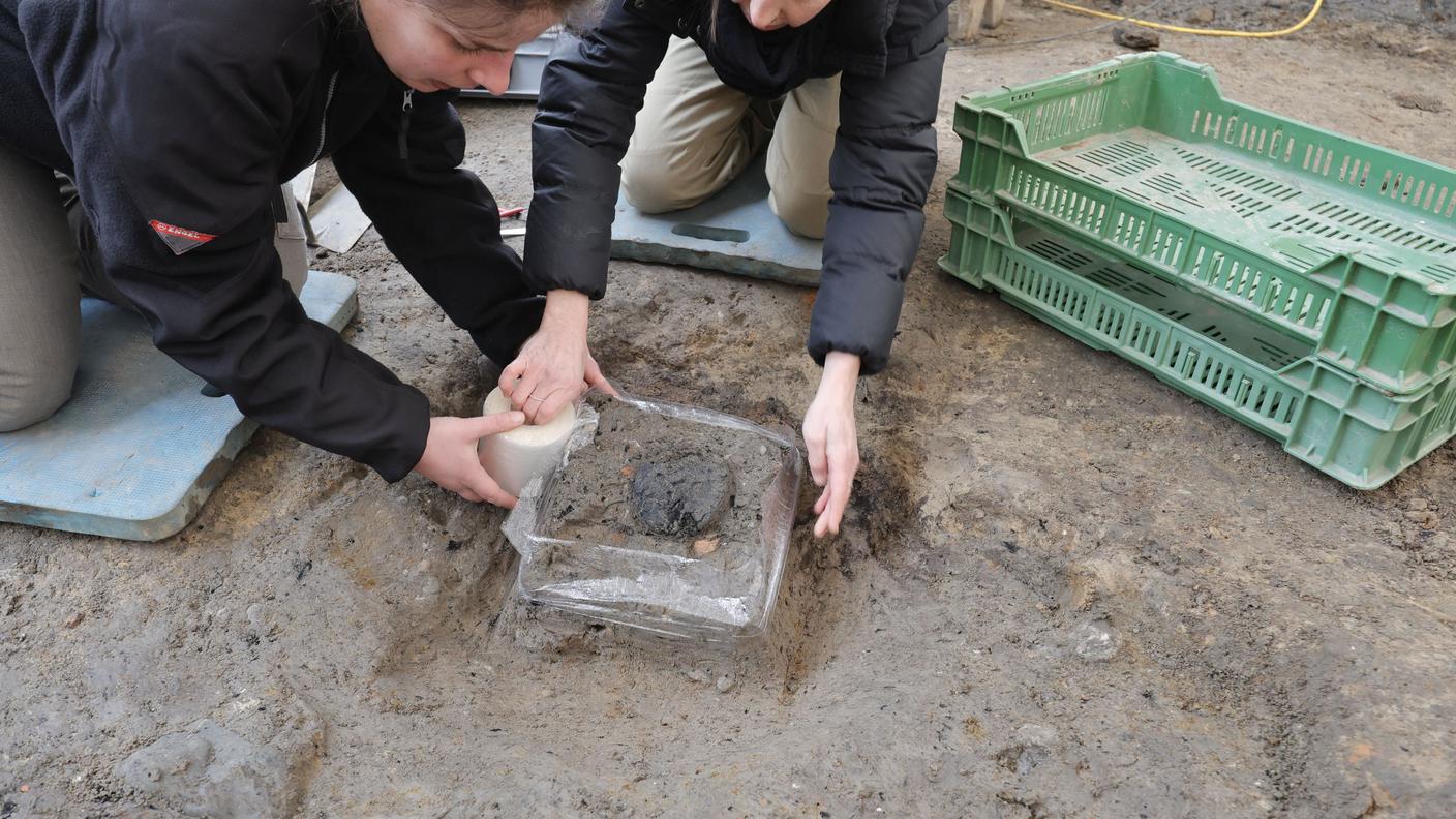 La focaccia d'epoca romana rinvenuta negli scavi in corso nella località argoviese di Windisch