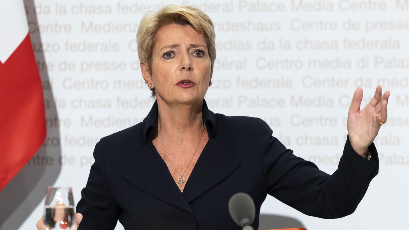La consigliera federale Karin Keller-Sutter, responsabile del Dipartimento delle finanze