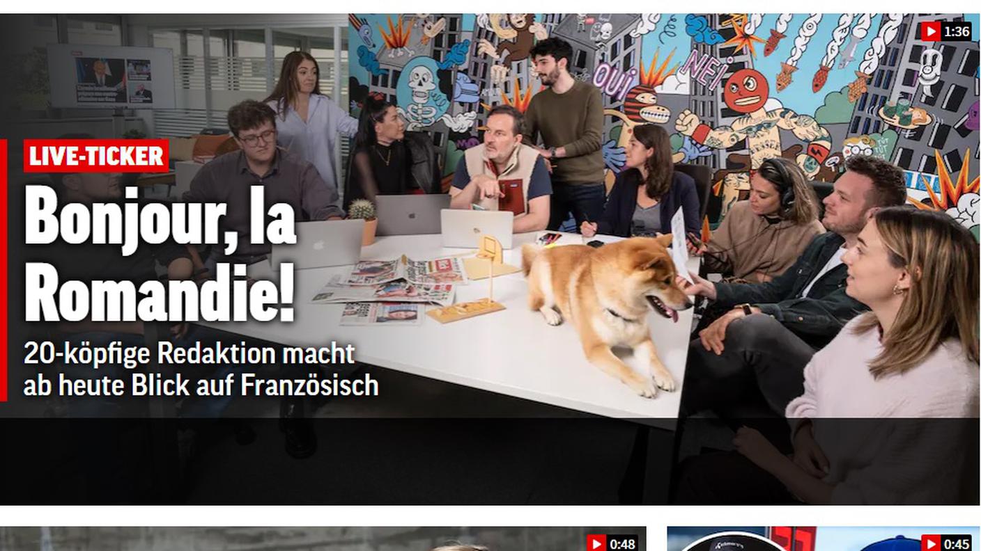 "Bonjour la Romandie!", si legge sul portale in lingua tedesca