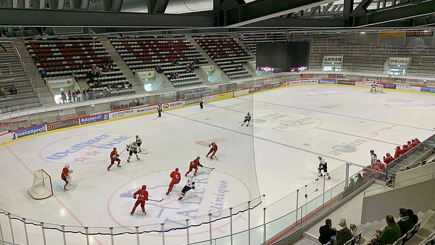 La moderna Lonza Arena, dove gioca il Visp, squadra di Swiss League