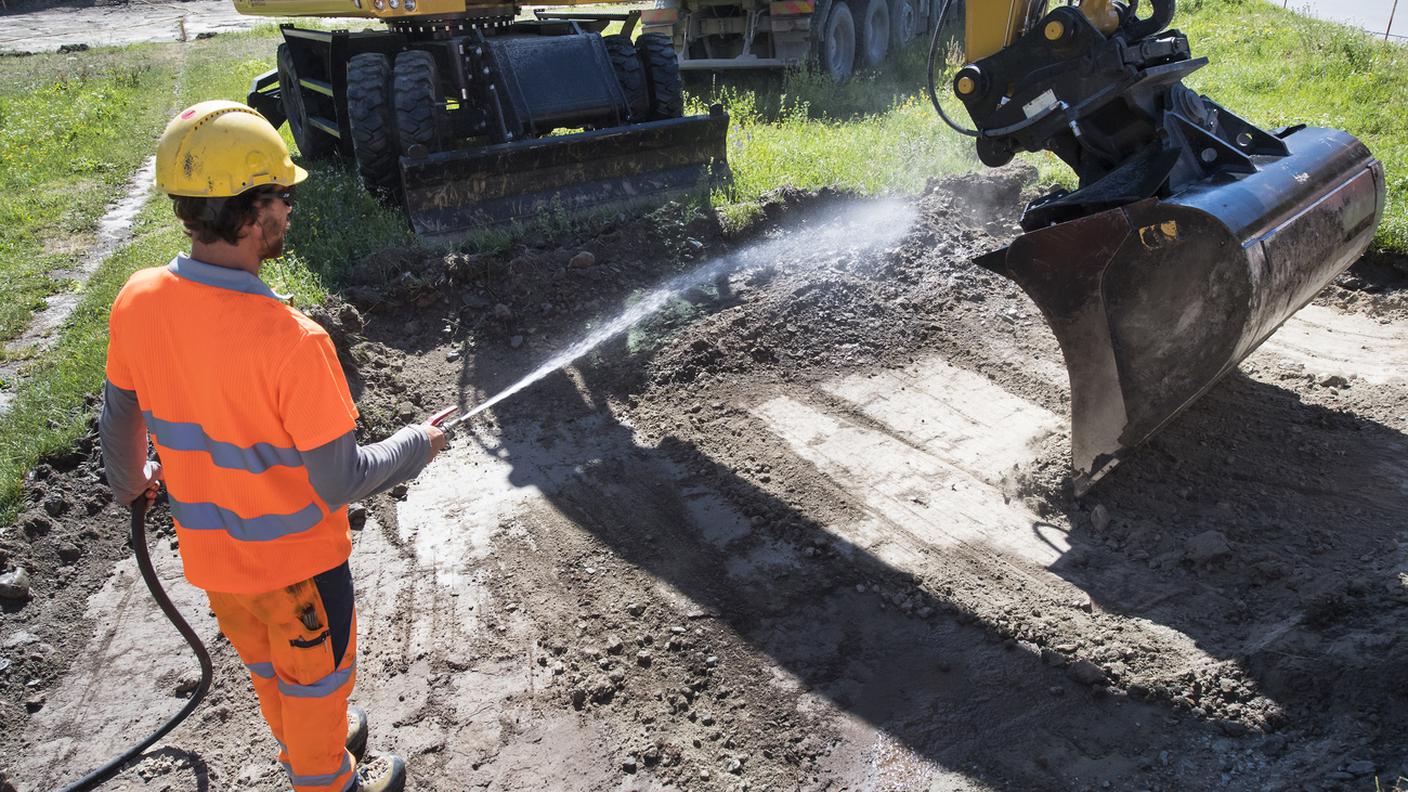 Lavori in una parcella inquinata dal mercurio, nel 2016