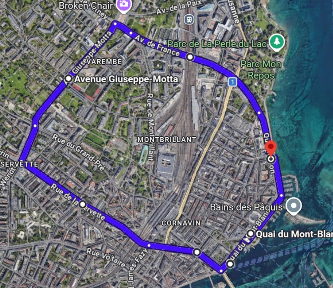 Il tracciato che dovrà seguire la manifestazione del collettivo No-G7 