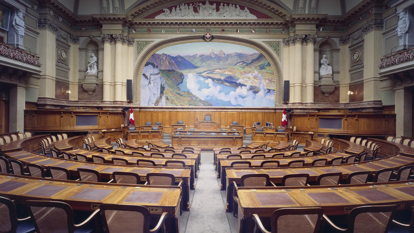 La sala del Consiglio nazionale in una foto del 2009