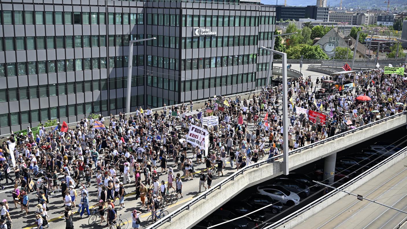 La manifestazione a Zurigo