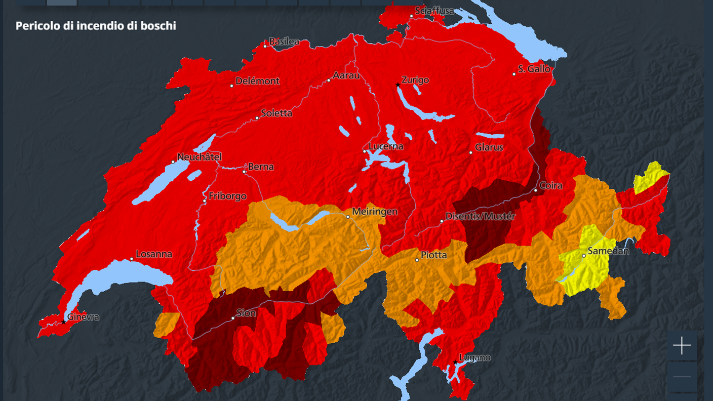 L'attuale situazione sul fronte del pericolo di incendi