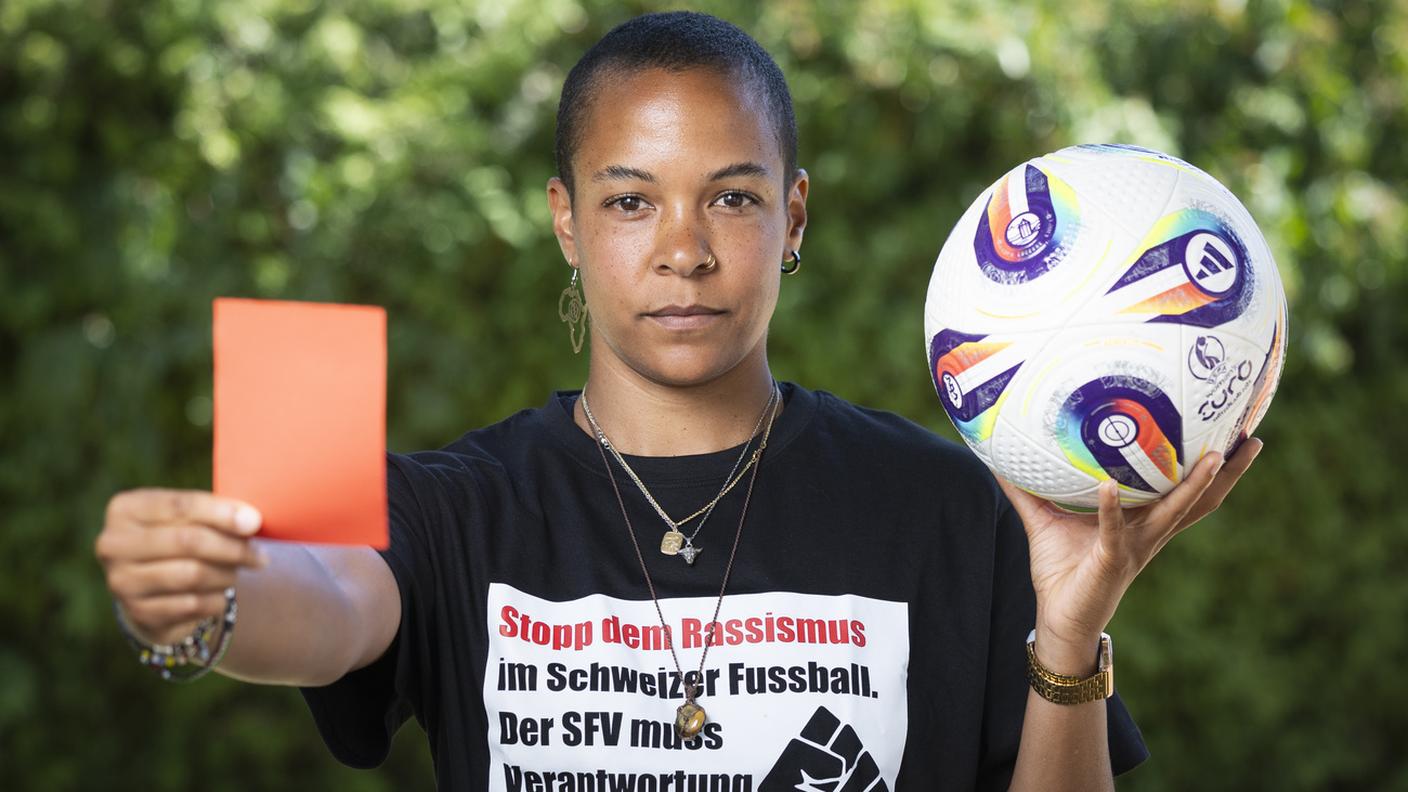 La promotrice della petizione, la calciatrice Jasmine Imboden