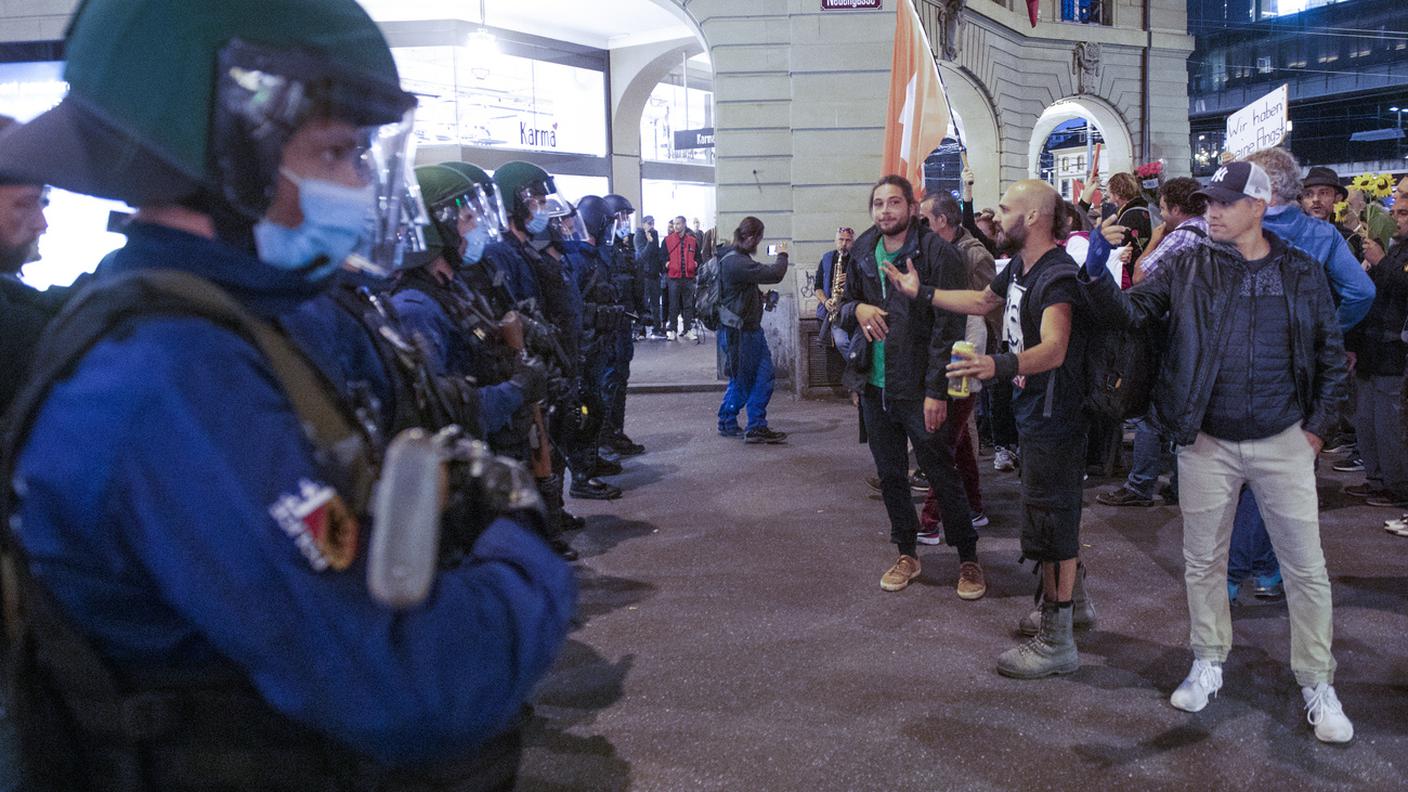 Una delle recenti manifestazioni a Berna