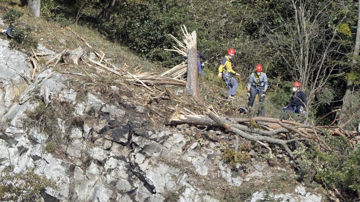 Il punto in cui si è schiantato il velivolo