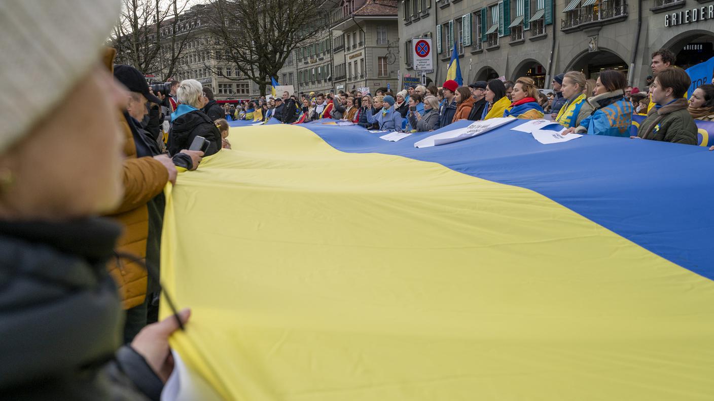 Manifestanti a Berna