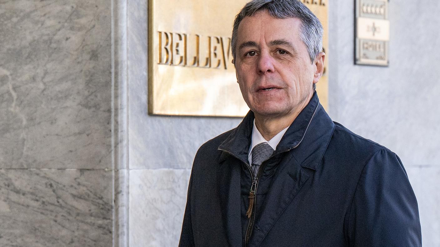 Il presidente del Governo Ignazio Cassis poco prima dell'incontro