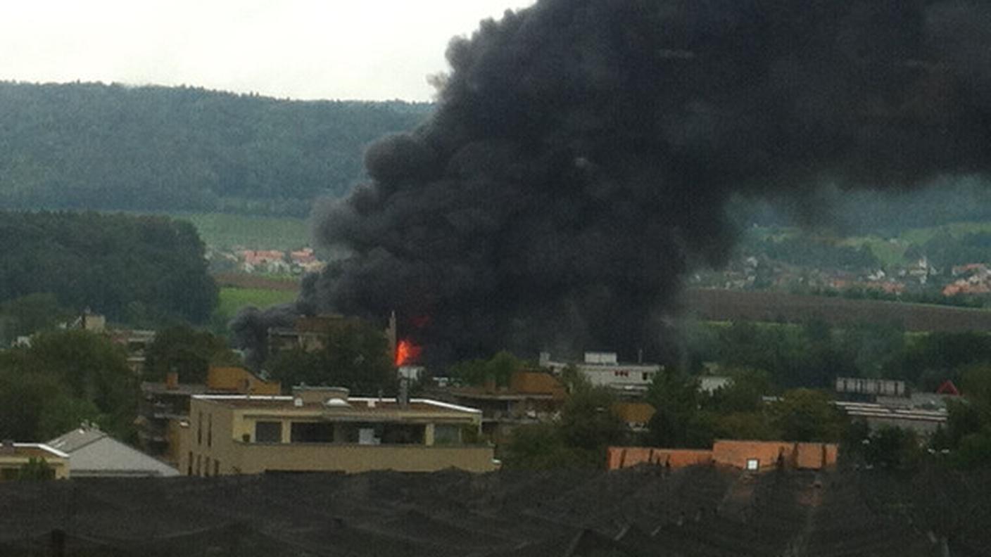 Il luogo dell'incendio a Schlieren