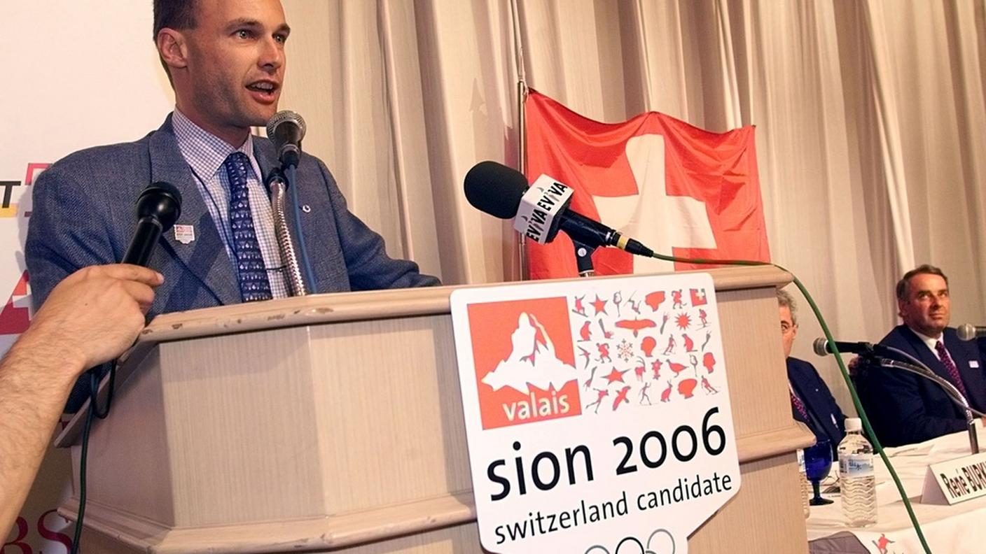 Anche Bertrand Piccard sostenne la candidatura di Sion per i Giochi Olimpici. Era il 1999.
