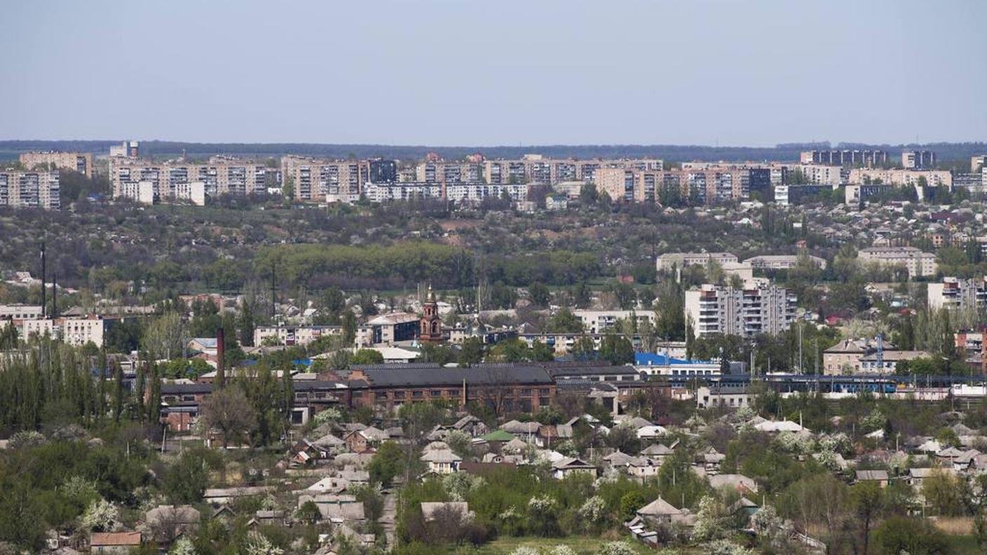 Una veduta di Slaviansk, roccaforte filorussa