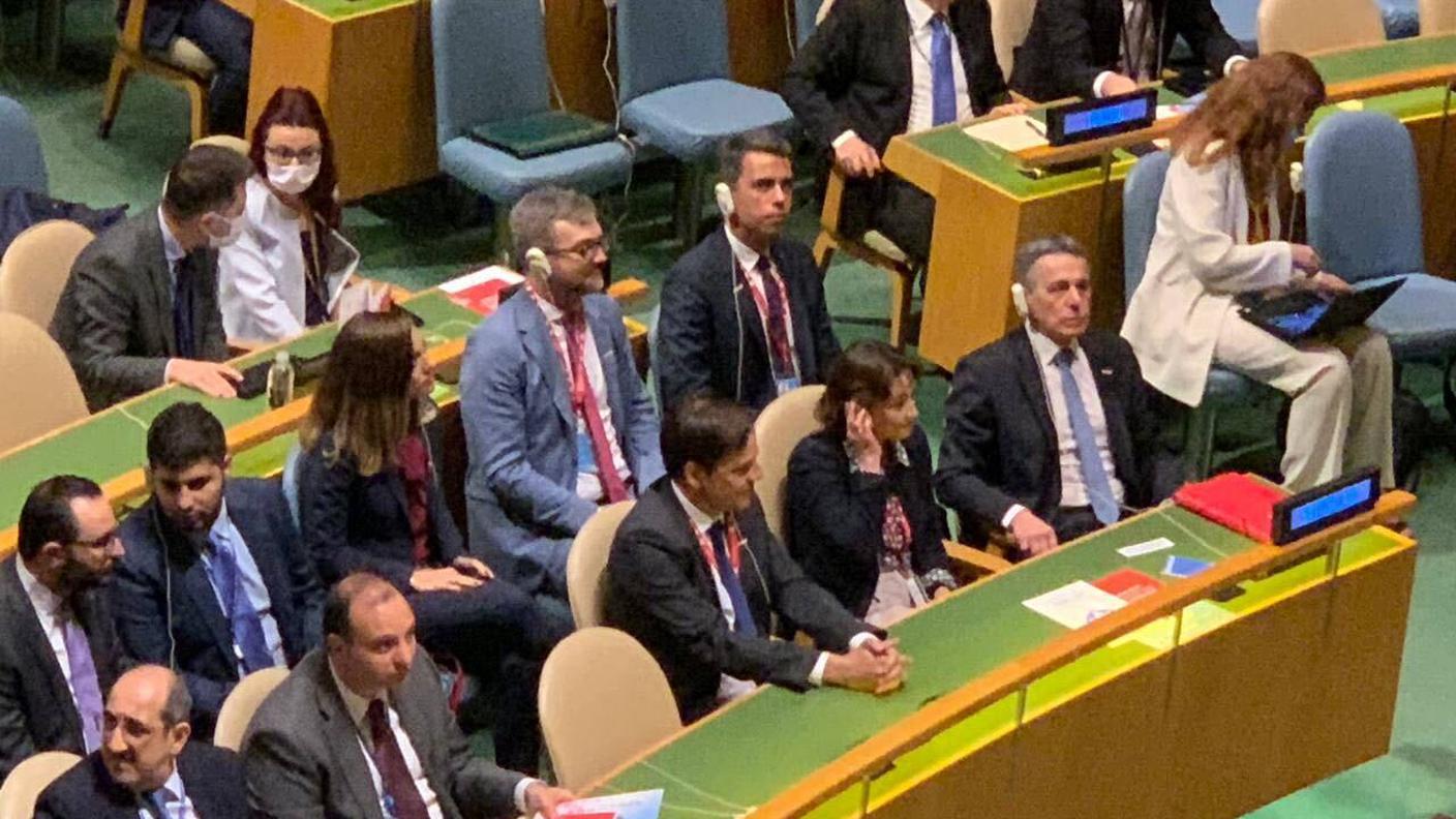 Ignazio Cassis, qui ripreso con la delegazione elvetica durante la seduta dell'Assemblea generale a New York