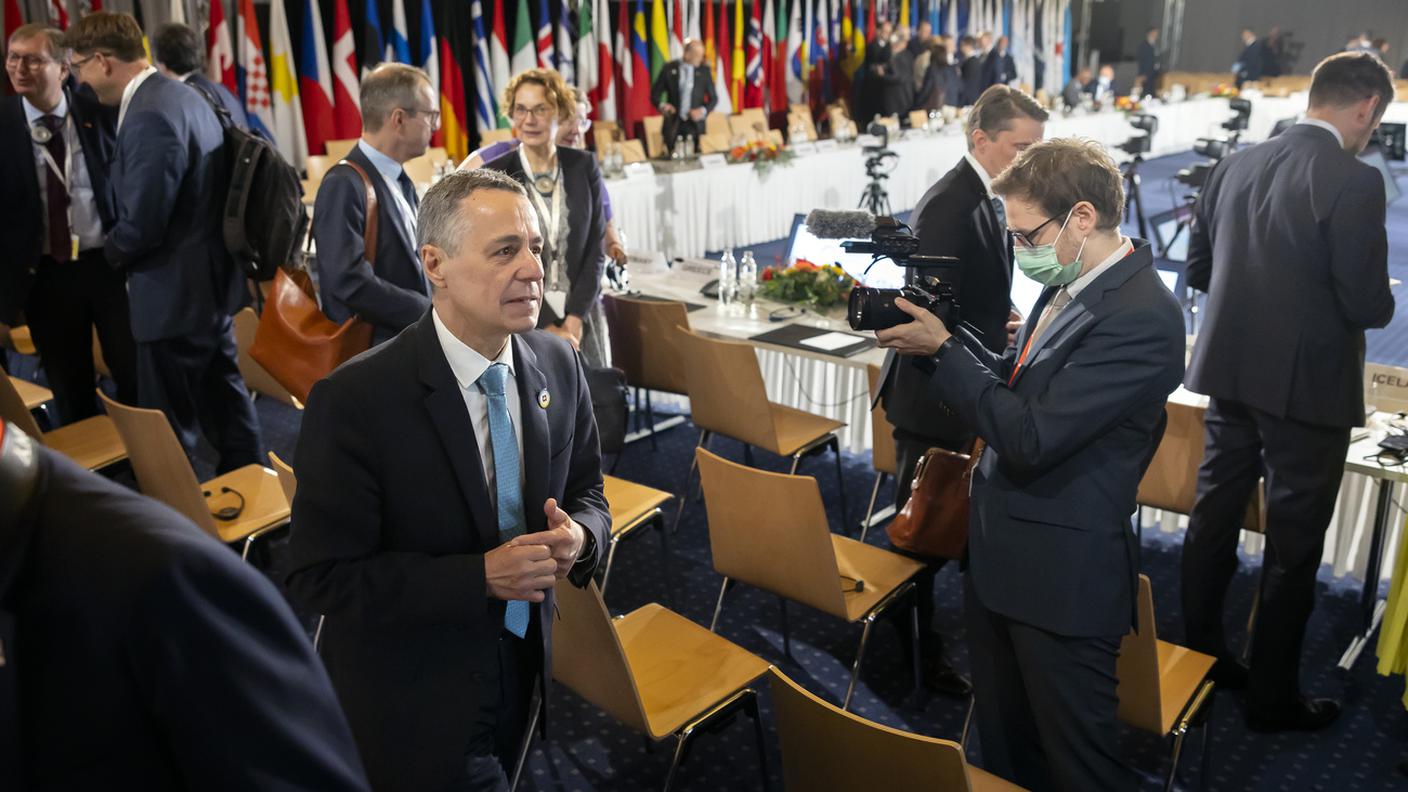 Ignazio Cassis ha illustrato in chiusura di conferenza i criteri fondanti della Dichiarazione