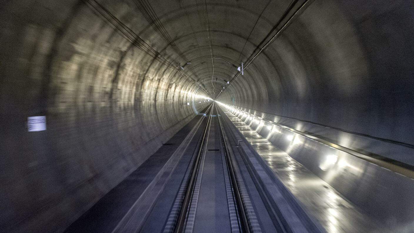 La galleria di base del San Gottardo: con i suoi 57 chilometri è il tunnel più lungo del mondo