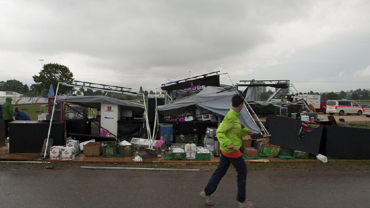 L'area devastata
