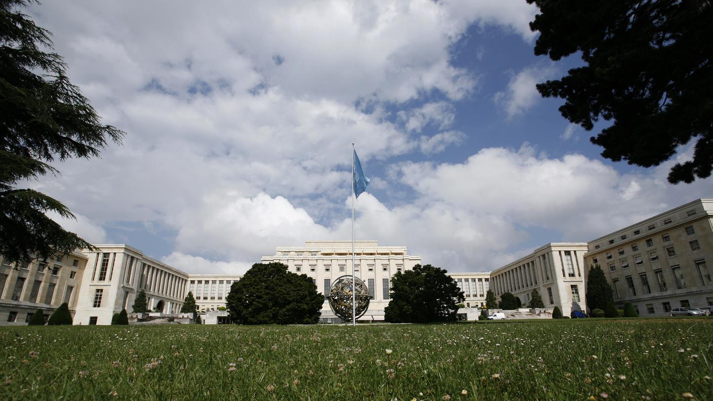 L'area centrale del complesso del Palazzo delle Nazioni a Ginevra