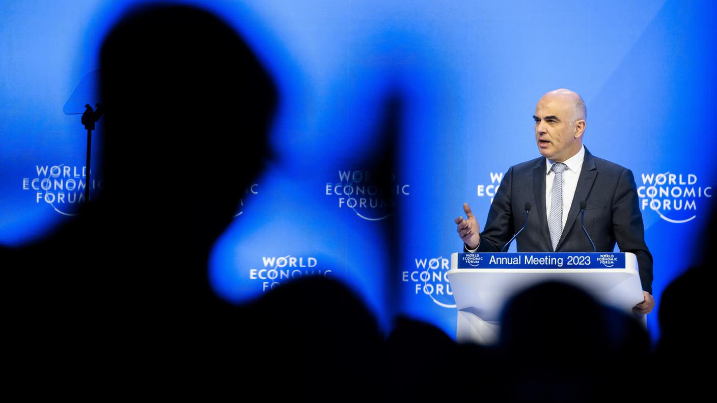Martedì al WEF ha preso la parola anche il presidente della Confederazione, Alain Berset