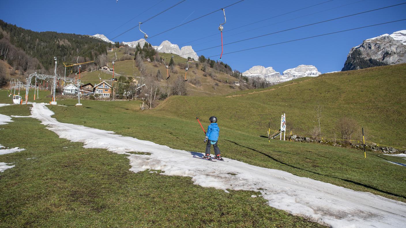 L'impianto di risalita Klostermatte nel comprensorio di Engelberg (OW) in una foto del 7 gennaio 2023