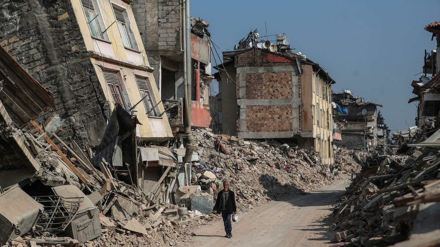 Edifici collassati dopo il sisma nella provincia turca di Hatay