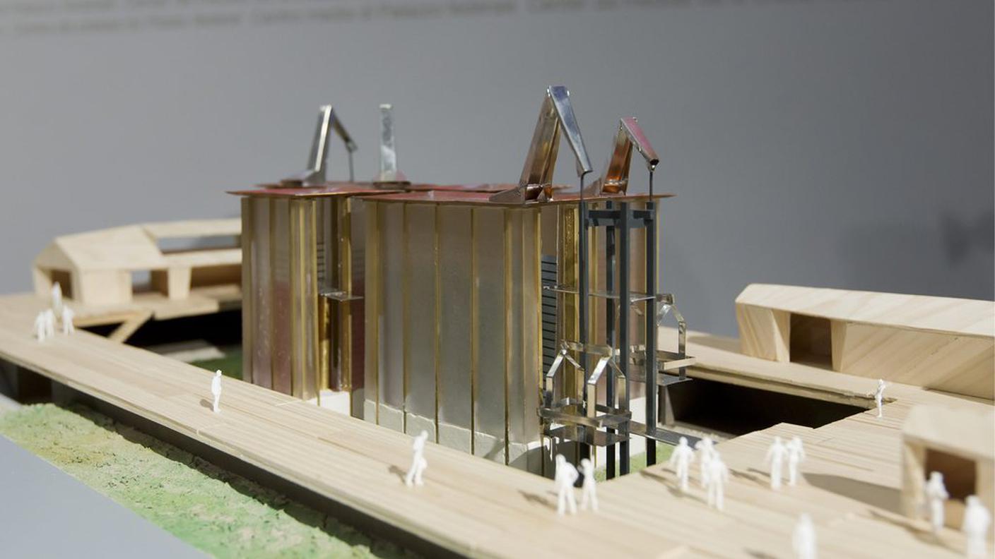 Il modellino del padiglione svizzero per l'Esposizione di Milano 2015