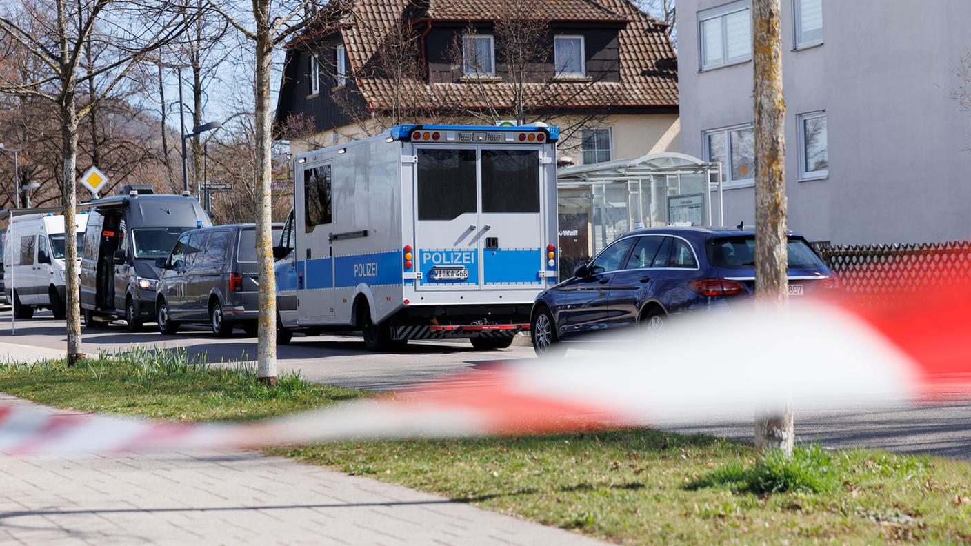 La polizia tedesca a Reutlingen