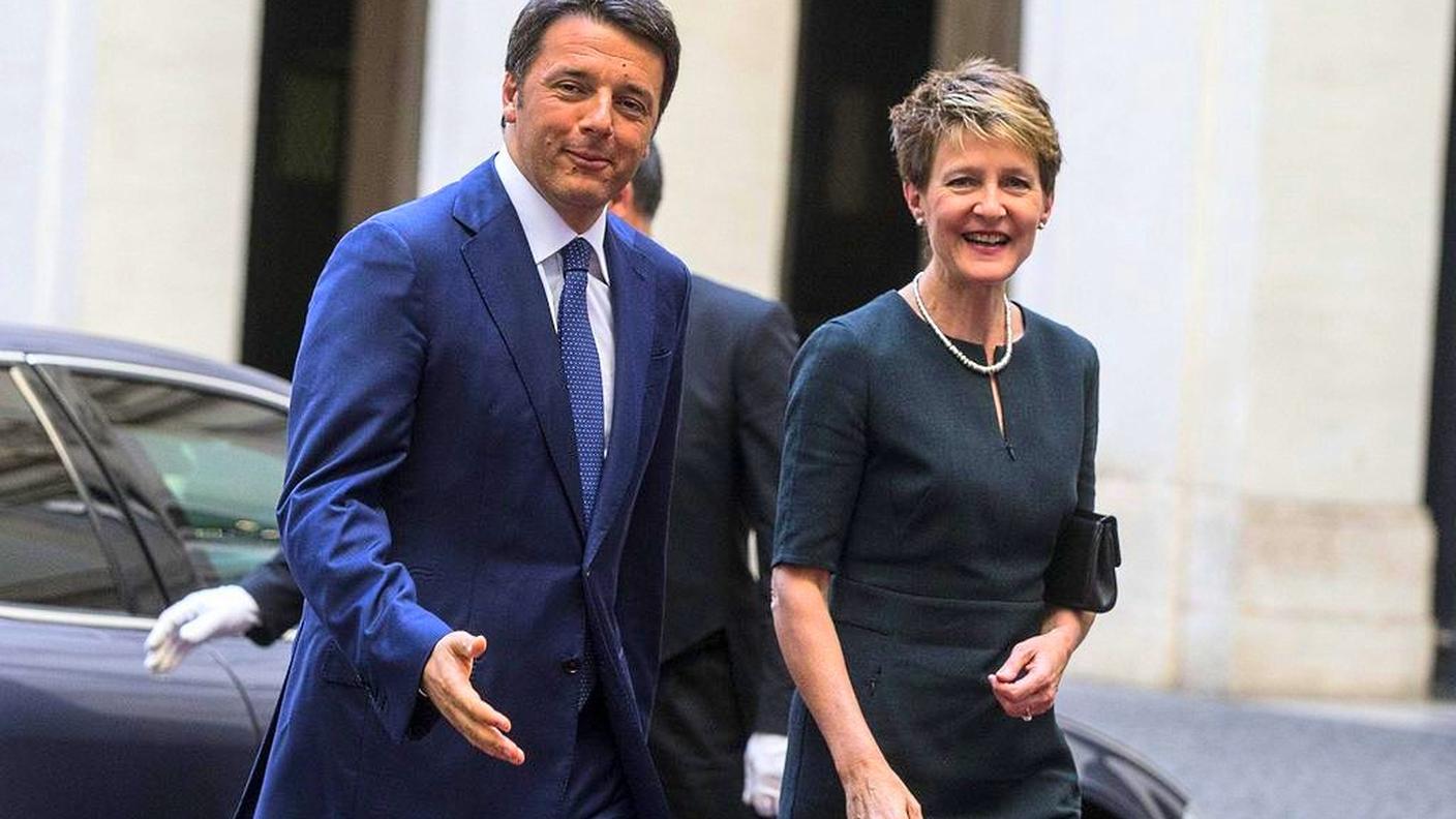 Matteo Renzi e Simonetta Sommaruga a Roma
