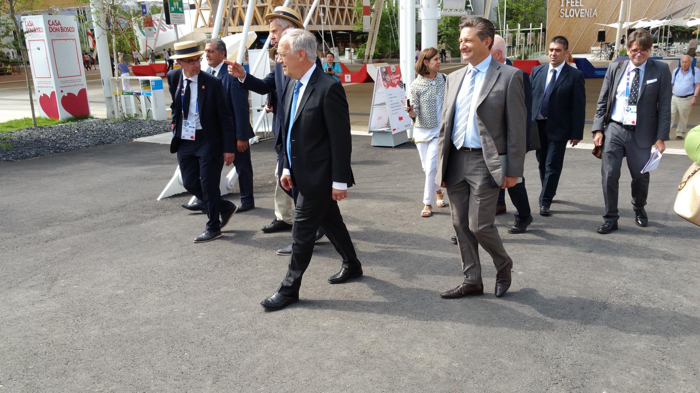 Johann Schneider-Ammann in visita all'Expo